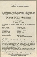 0030-0001 045 - Rouwadvertentie Dirkje Janssen-Melis-07072002
