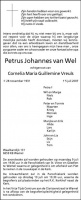 0030-0001 120 - Rouwadvertentie Petrus Johannes van Wel-05072007