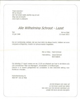 0030-0001 160 - Rouwkaart Allie Wilhelmina Lazet-Schroot-13032012