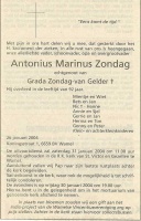 0030-0001 002 - Rouwadvertentie  Antonius Zondag-26012004