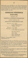 0030-0001 003 - Rouwadvertentie  Arnolda van Wel-Walraven &amp; Nijs-15111977