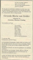 0030-0001 010 - Rouwadvertentie  Gerarda van Gelder-Zondag-27092003
