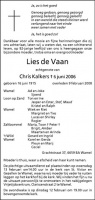 0030-0001 017 - Rouwadvertentie  Lies de Vaan-Kalkers-09022008