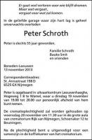 0030-0001 019 - Rouwadvertentie  Peter Schroth-13112013