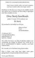 0030-0001 044 - Rouwadvertentie Dina Savelkouls-Storij-15022011