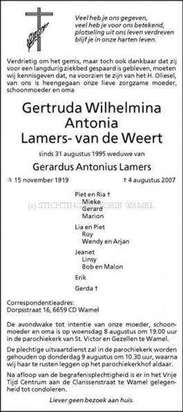 0030-0001_060 - Rouwadvertentie Gertruda Wilhelmina van de Weert-Lamers-04082007.jpg