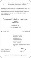 0030-0001 062 - Rouwadvertentie Grada Wilhelmina Adams-van Lent-30042012