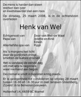 0030-0001 070 - Rouwadvertentie Henk van Wel-25032008