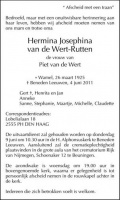 0030-0001 073 - Rouwadvertentie Hermina Rutten-van de Wert-04062011