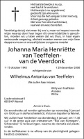 0030-0001 092 - Rouwadvertentie Johanna Maria-van de Veerdonk-van Teeffelen-29122006