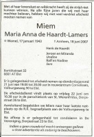 0030-0001 099 - Rouwadvertentie Lamers-Maria Anna-de Haardt-18062007 (1)