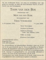 0030-0001 141 - Rouwadvertentie Toon van den Bos-01062000
