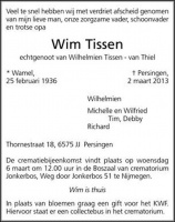 0030-0001 148 - Rouwadvertentie Wim Tissen-02032013