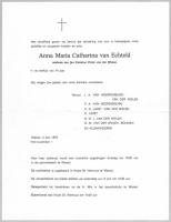 0030-0001 152 - Rouwkaart  Anna Maria C van Echteld-van der Wielen-03061973