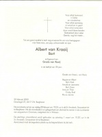 0030-0001 157 - Rouwkaart Albert van Kraaij 25022003