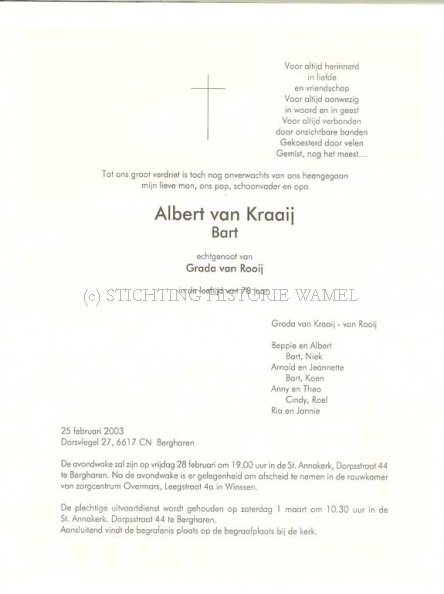 0030-0001_157 - Rouwkaart Albert van Kraaij 25022003.jpg