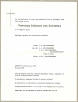 0030-0001 244 - Rouwkaart Hermanus Johannes van Sommeren-31081981