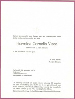 0030-0001 245 - Rouwkaart Hermina Cornelia Visee-van Zuijdam-24081973