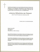 0030-0001 269 - Rouwkaart Johanna Wilhelmina van Rossum-van Wel-14071995