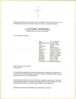 0030-0001 294 - Rouwkaart Luutske Monkel-van de Geijn-30071991