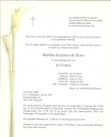 0030-0001 305 - Rouwkaart Martha de Boer-Kusters-07012006