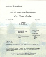 0030-0001 309 - Rouwkaart Mien Banken-Jilesen-31072009
