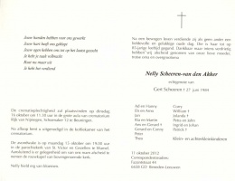 0030-0001 312 - Rouwkaart Nelly van den Akker-Scheeren-111020120001