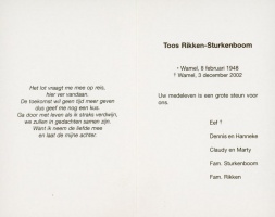 Sturkenboom Toos -Rikken- 03122002 (2)