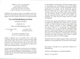 van Zoest Cor -van Weerdenburg 09032016 (2)